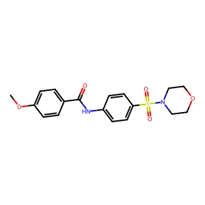 4-methoxy-N-[4-(4-morpholinylsulfonyl)phenyl]benzamide structure