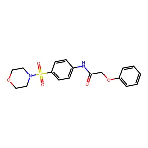 N-[4-(4-morpholinylsulfonyl)phenyl]-2-phenoxyacetamide structure
