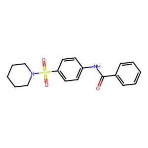 N-[4-(1-piperidinylsulfonyl)phenyl]benzamide structure