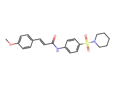 (E)-3-(4-methoxyphenyl)-N-(4-piperidin-1-ylsulfonylphenyl)prop-2-enamide structure