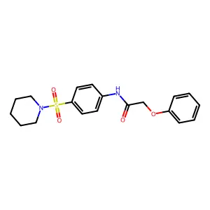 2-phenoxy-N-(4-piperidin-1-ylsulfonylphenyl)acetamide structure