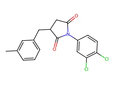 1-(3,4-Dichlorophenyl)-3-(3-methylbenzyl)pyrrolidine-2,5-dione structure