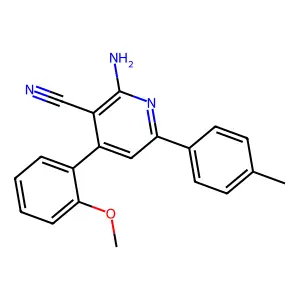2-Amino-4-(2-methoxyphenyl)-6-(p-tolyl)nicotinonitrile structure