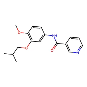 N-[4-methoxy-3-(2-methylpropoxy)phenyl]pyridine-3-carboxamide structure
