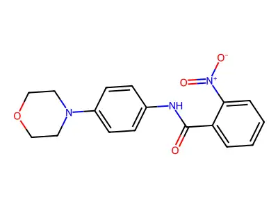 N-(4-(morpholin-4-yl)phenyl)-2-nitrobenzamide structure