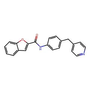 N-[4-(pyridin-4-ylmethyl)phenyl]-1-benzofuran-2-carboxamide structure