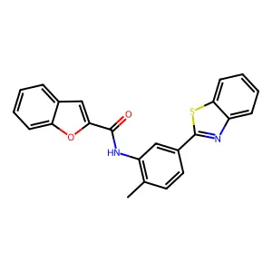 N-[5-(1,3-benzothiazol-2-yl)-2-methylphenyl]-1-benzofuran-2-carboxamide structure
