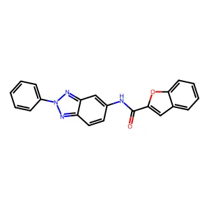 N-(2-phenylbenzotriazol-5-yl)-1-benzofuran-2-carboxamide structure