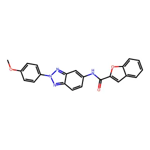 N-[2-(4-methoxyphenyl)benzotriazol-5-yl]-1-benzofuran-2-carboxamide structure