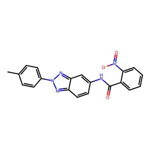N-[2-(4-methylphenyl)benzotriazol-5-yl]-2-nitrobenzamide structure