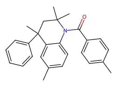 (2,2,4,6-Tetramethyl-4-phenyl-3,4-dihydro-2H-quinolin-1-yl)-p-tolyl-methanone structure