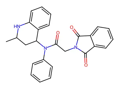 2-(1,3-dioxoisoindol-2-yl)-N-(2-methyl-1,2,3,4-tetrahydroquinolin-4-yl)-N-phenylacetamide structure
