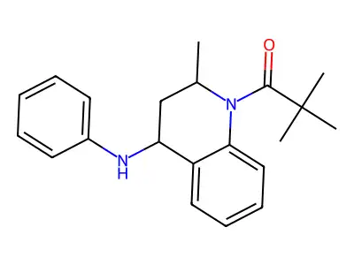 1-(4-anilino-2-methyl-3,4-dihydro-2H-quinolin-1-yl)-2,2-dimethylpropan-1-one structure