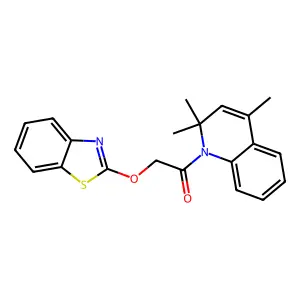 2-(1,3-Benzothiazol-2-yloxy)-1-(2,2,4-trimethylquinolin-1-yl)ethanone structure
