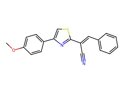 2-[4-(4-Methoxyphenyl)-1,3-thiazol-2-yl]-3-phenylacrylonitrile structure