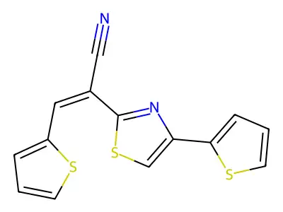 3-(2-Thienyl)-2-[4-(2-thienyl)-1,3-thiazol-2-yl]acrylonitrile structure