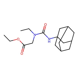 Ethyl 2-[1-adamantylcarbamoyl(ethyl)amino]acetate structure