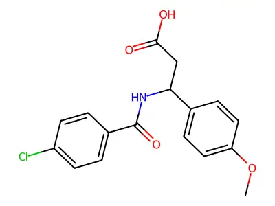 3-(4-Chlorobenzamido)-3-(4-methoxyphenyl)propanoic acid structure