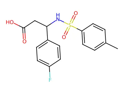 3-(4-Fluoro-phenyl)-3-(toluene-4-sulfonylamino)-propionic acid structure
