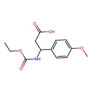3-Ethoxycarbonylamino-3-(4-methoxy-phenyl)-propionic acid structure