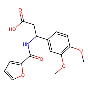 3-(3,4-Dimethoxyphenyl)-3-[(furan-2-carbonyl)-amino]propionic acid structure