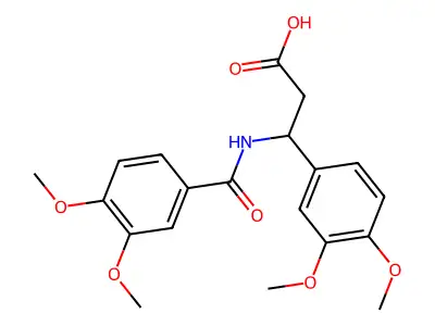 3-(3,4-Dimethoxy-benzoylamino)-3-(3,4-dimethoxy-phenyl)-propionic acid structure