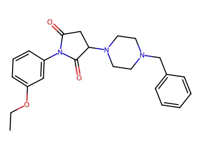 3-(4-Benzylpiperazin-1-yl)-1-(3-ethoxyphenyl)pyrrolidine-2,5-dione structure