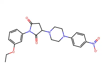 1-(3-Ethoxyphenyl)-3-[4-(4-nitrophenyl)piperazin-1-yl]pyrrolidine-2,5-dione structure