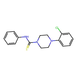 4-(2-chlorophenyl)-N-phenylpiperazine-1-carbothioamide structure
