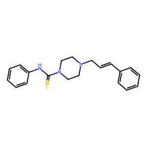 (Phenylamino)(4-(3-phenylprop-2-enyl)piperazinyl)methane-1-thione structure
