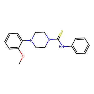 4-(2-methoxyphenyl)-N-phenylpiperazine-1-carbothioamide structure
