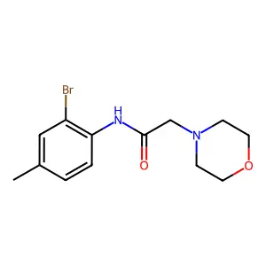 N-(2-Bromo-4-methylphenyl)-2-morpholinoacetamide structure