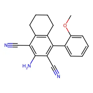 2-Amino-4-(2-methoxyphenyl)-5,6,7,8-tetrahydronaphthalene-1,3-dicarbonitrile structure
