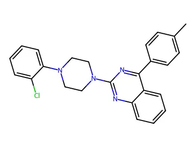 2-[4-(2-Chlorophenyl)piperazin-1-yl]-4-(4-methylphenyl)quinazoline structure