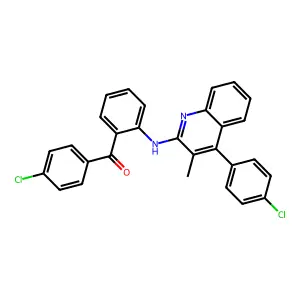 (4-chlorophenyl)(2-{[4-(4-chlorophenyl)-3-methylquinolin-2-yl]amino}phenyl)methanone structure