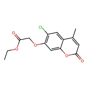 ethyl [(6-chloro-4-methyl-2-oxo-2H-chromen-7-yl)oxy]acetate structure