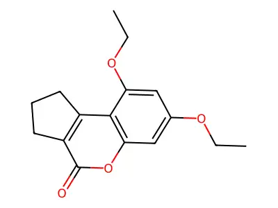 7,9-diethoxy-2,3-dihydrocyclopenta[c]chromen-4(1H)-one structure
