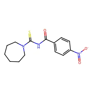 N-(azepane-1-carbothioyl)-4-nitrobenzamide structure