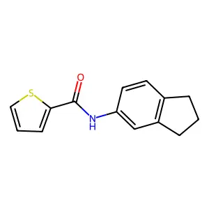 N-(2,3-dihydro-1H-inden-5-yl)thiophene-2-carboxamide structure