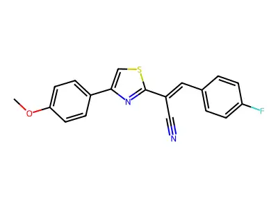 3-(4-Fluorophenyl)-2-[4-(4-methoxyphenyl)-1,3-thiazol-2-yl]acrylonitrile structure
