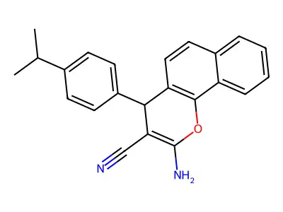 2-amino-4-(4-propan-2-ylphenyl)-4H-benzo[h]chromene-3-carbonitrile structure