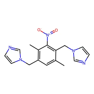 1-[[4-(Imidazol-1-ylmethyl)-2,5-dimethyl-3-nitrophenyl]methyl]imidazole structure