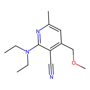 2-(Diethylamino)-4-(methoxymethyl)-6-methylpyridine-3-carbonitrile structure