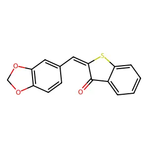 2-[(2H-1,3-Benzodioxol-5-yl)methylidene]-1-benzothiophen-3(2H)-one structure