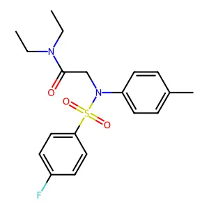 N,N-diethyl-2-(N-(4-fluorophenyl)sulfonyl-4-methylanilino)acetamide structure