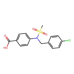 4-[(4-Chlorobenzyl)(methylsulfonyl)amino]benzoic acid structure