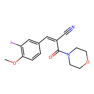 3-(3-Iodo-4-methoxy-phenyl)-2-(morpholine-4-carbonyl)-acrylonitrile structure