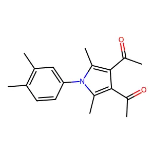 1-[4-Acetyl-1-(3,4-dimethylphenyl)-2,5-dimethylpyrrol-3-yl]ethanone structure
