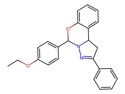 5-(4-Ethoxyphenyl)-2-phenyl-1,10b-dihydropyrazolo[1,5-c][1,3]benzoxazine structure
