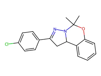 2-(4-Chlorophenyl)-5,5-dimethyl-1,10b-dihydropyrazolo[1,5-c][1,3]benzoxazine structure